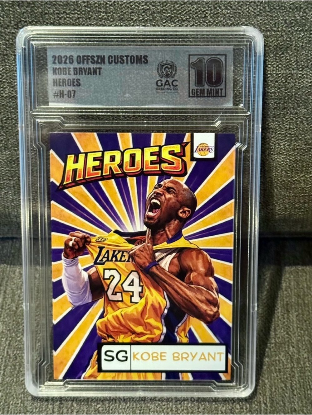2026 Offszn Customs Kobe Bryant Heroes #H-07 GAC 10 Gem Mint